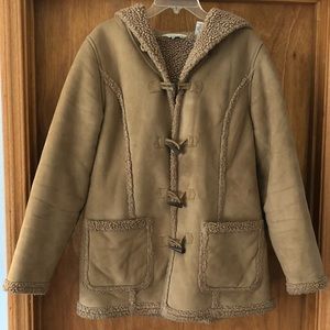L.L. Bean women’s suede coat with Sherpa